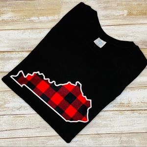Embroidered Kentucky Buffalo plaid sweatshirt